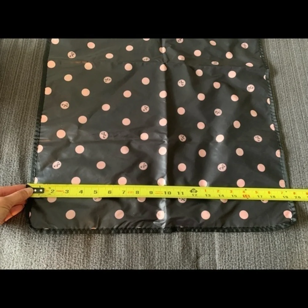 CiPU Large Polka Dot Diaper Baby Tote Bag Black Dark Brown Pink